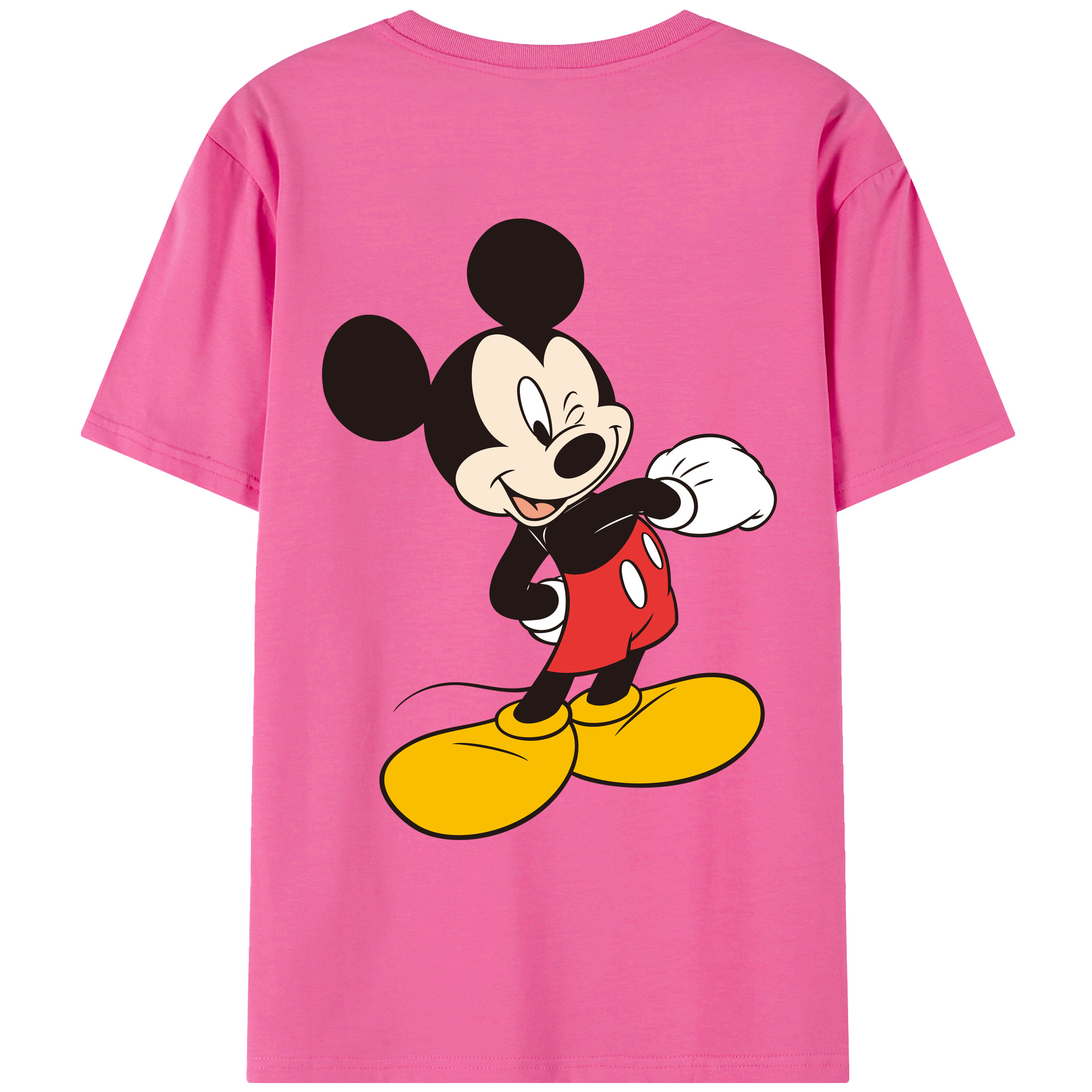 （画像用） ミッキーマウス Mickey Mouse レディース半袖Tシャツ(バックプリント)